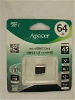 Micro SDXC 64 GB Apacer UHS-1 (AP64GMCSX10U1-RA) без адаптера